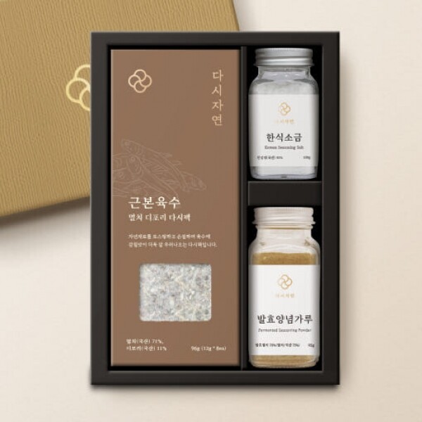 STAR PLANET SHOP,[다시자연] 조미료 3종 21호(멸치디포리 다시팩 12g*8개,발효 시즈닝 95g*1개,한식소금 100g*1개)